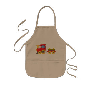 Enfant Le train badine le tablier