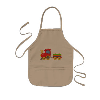 Enfant Le train badine le tablier
