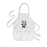 Petit tablier d'enfant de panda de l'aide de la