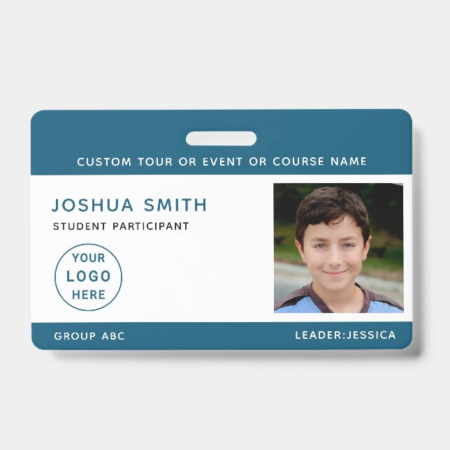 Enfant - Photo ID Badge Musique Visite de l'école  (Face)