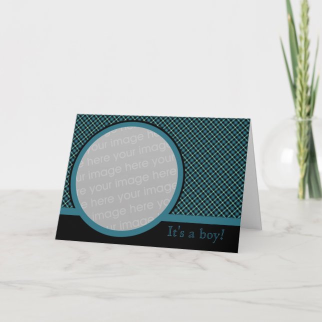 Enfant prélevé Faire-part 2 (Turquoise) (Devant)