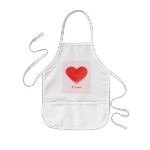 Enfant Swet Heart rose 'Nom' tablier enfants