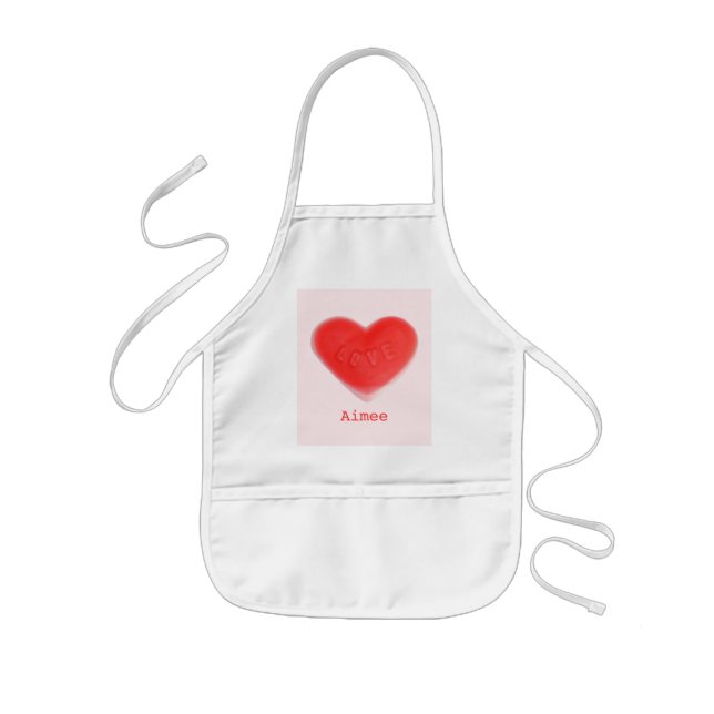 Enfant Swet Heart rose 'Nom' tablier enfants (Devant)
