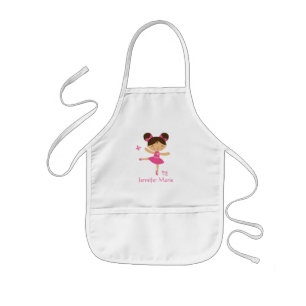 Enfant Tablier brun personnalisé mignon de ballerine de