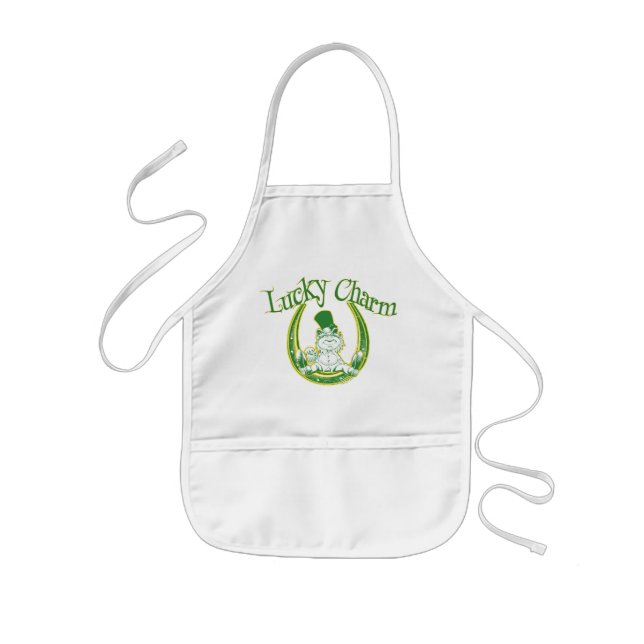 Enfant Tablier chanceux de lutin de charme (Devant)