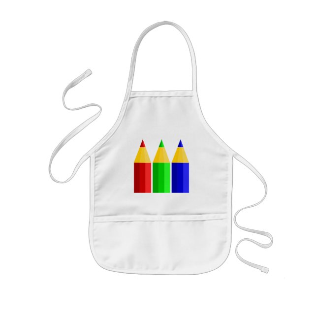 Enfant Tablier coloré d'enfants de crayons (Devant)