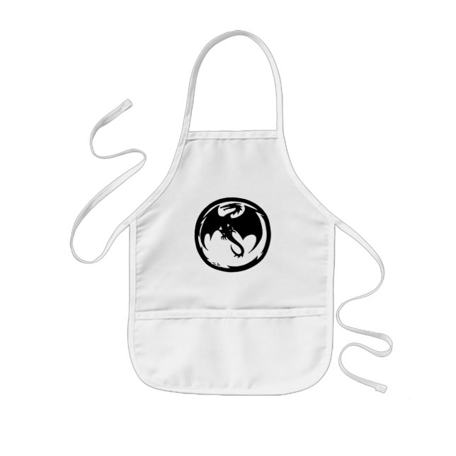 Enfant Tablier de chef des enfants Black Dragon (Devant)