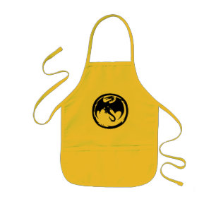 Enfant Tablier de chef jaune Dragon noir