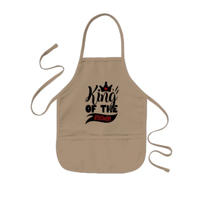 Enfant Tablier de Chef Royal : Roi de la Cuisine (Devant)
