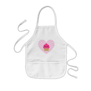 Enfant Tablier de coeur de petit gâteau de Kawaii
