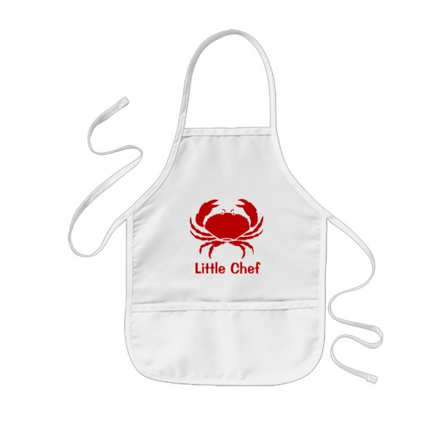 Enfant Tablier de crabe rouge pour enfants | Personnalisa (Devant)