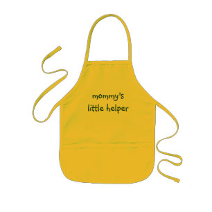 Enfant tablier de la petite "aide de la maman"