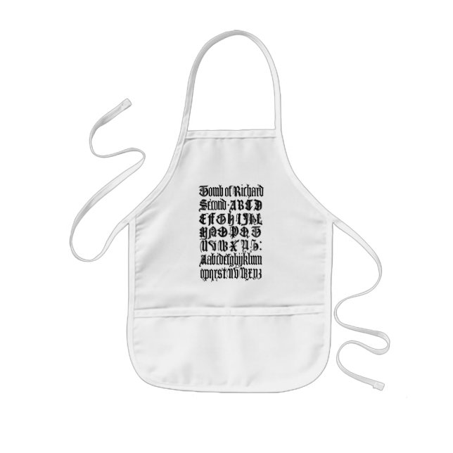 Enfant Tablier de lettres gothiques (Devant)