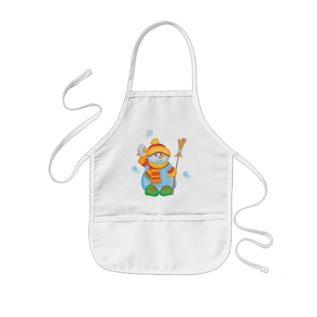 Enfant Tablier de Noël de Snowkid pour des enfants (Devant)