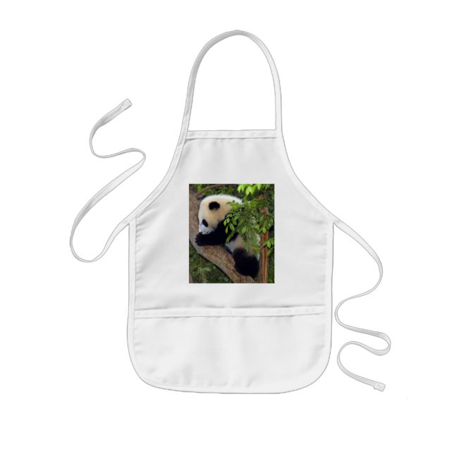 Enfant Tablier géant de panda d'ours panda et de bébé (Devant)