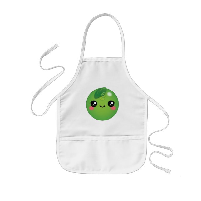 Enfant Tablier Kawaii Pea pour enfants (Devant)