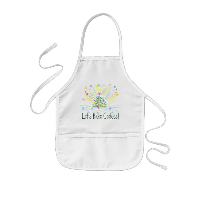 Enfant Tablier mignon de Noël d'enfants pour la cuisson (Devant)