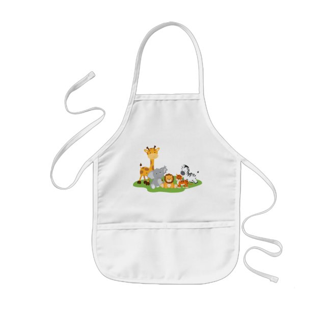 Enfant Tablier mignon d'enfants d'animaux de bébé de (Devant)