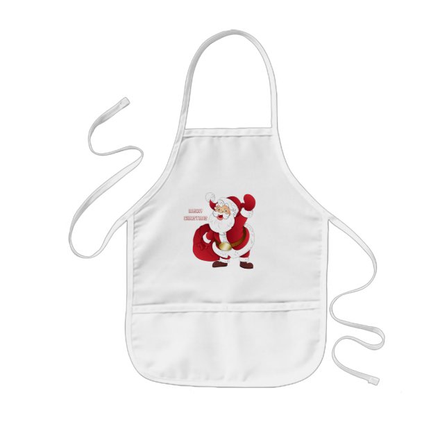 Enfant tablier Père Noël pour enfants. (Devant)