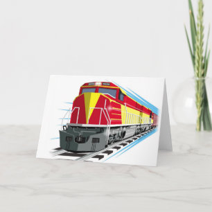 enfant train carte d'anniversaire