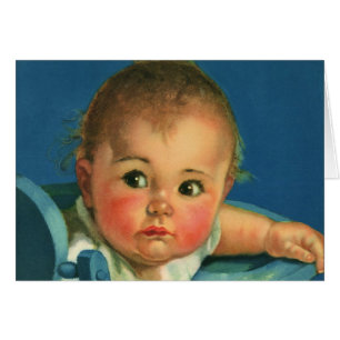 Enfant vintage, bébé mignon garçon ou fille en cha