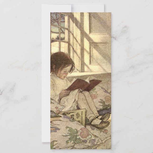 Enfant vintage Lire un livre, Jessie Willcox Smith (Devant)
