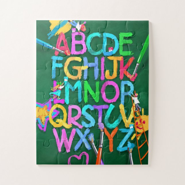 Enfants ABC Alphabet Jigsaw Puzzle (Vertical)