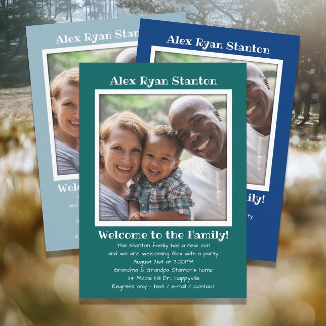 Enfants Adoption Photo Party Invitation Modèle (Créateur téléchargé)