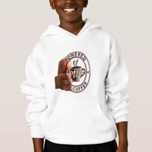 Enfants "Alimenté par le café" Sweat à capuche Pre