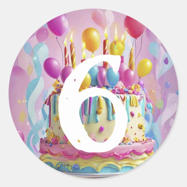 Enfants anniversaire personnalisez Stickers Rond (Devant)