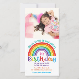 Enfants Arc-en-ciel Anniversaire Photo personnalis