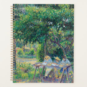 Enfants attablés dans le jardin Camille Pissarro