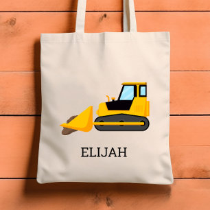 Enfants au bulldozer jaune Sac de construction per