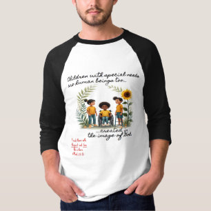 Enfants ayant des besoins spéciaux 3/4 T-shirt Rag