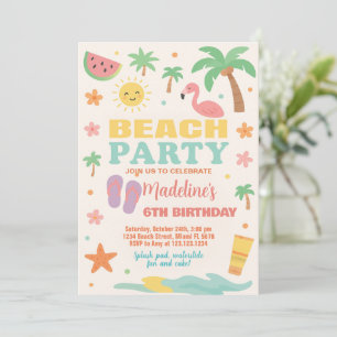 Enfants Beach Bash Anniversaire Invitation & Décor
