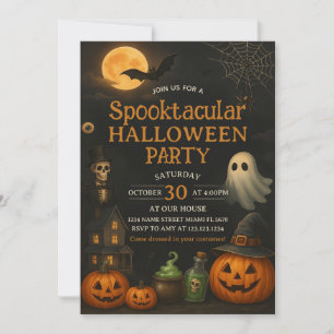 Enfants Boo Bash Spooktacular Party Invitation