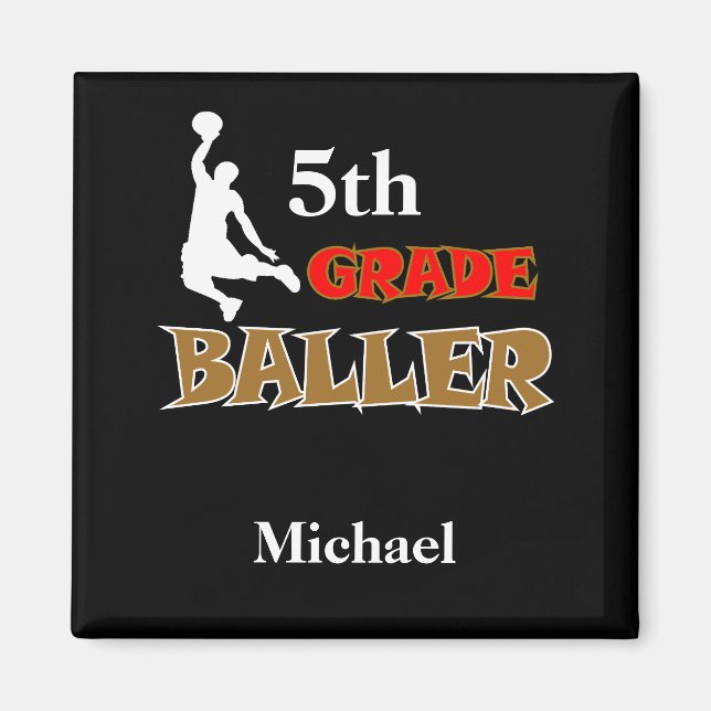 Enfants Cadeaux École de basket-ball Niveau Magnet (Devant)