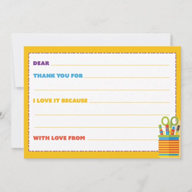 Enfants Cartes de remerciements (Devant)