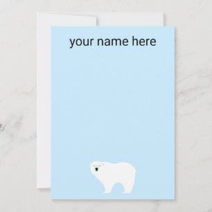 Enfants Cartes pour notes d'ours polaires personna