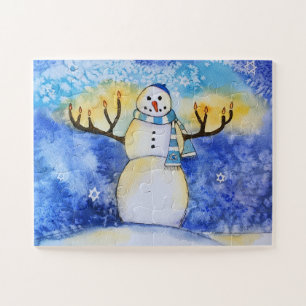 Enfants Chanukah Snowman Puzzle