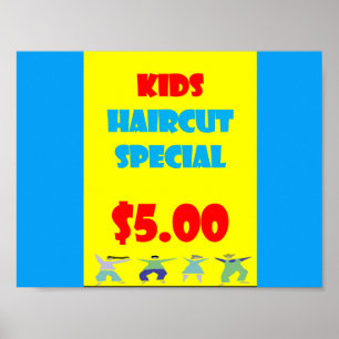 Enfants coupe-cheveux spécial Poster Matte