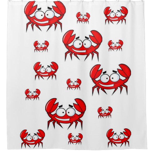 Enfants crabe rouge blanc rideau (Devant)