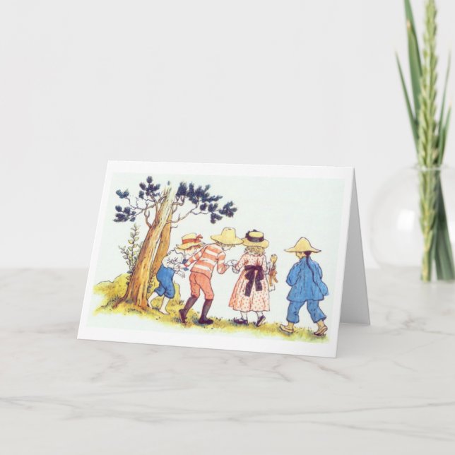 Enfants curieux, Carte de voeux (Devant)