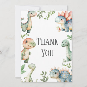 Enfants Cute Dinosaur Thème Anniversaire Carte de 