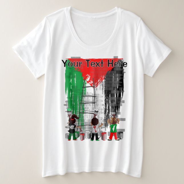 Enfants de Gaza peignant le drapeau de la Palestin (Design devant)
