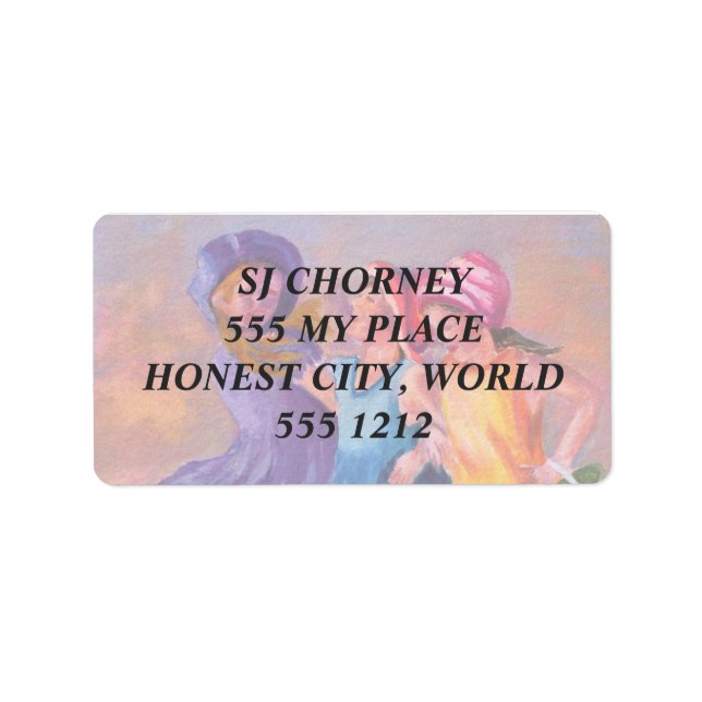 ENFANTS DE PLAGE ÉTIQUETTES DE ADRESSE (Devant)