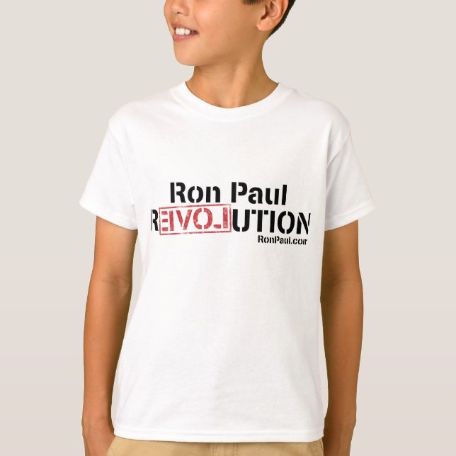 Enfants de T-shirt de révolution de Ron Paul (Devant)