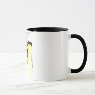 Enfants dessinant la tasse de famille de pingouin