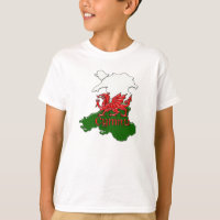 Enfants Dragon gallois TShirt Wales Cymru