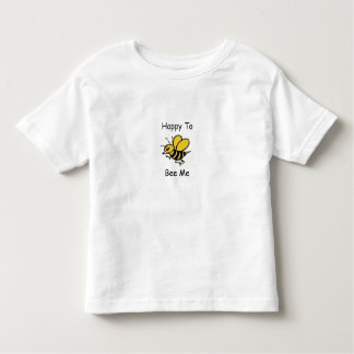 Enfants en bas âge heureux à l'abeille je T-shirt
